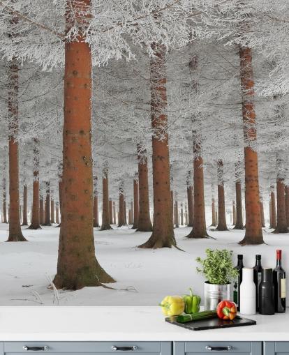 In White Wall Mural Wallpaper