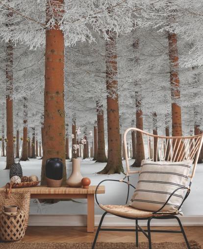 In White Wall Mural Wallpaper