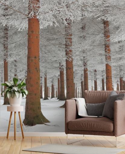 In White Wall Mural Wallpaper