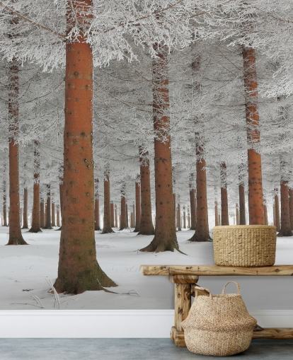 In White Wall Mural Wallpaper