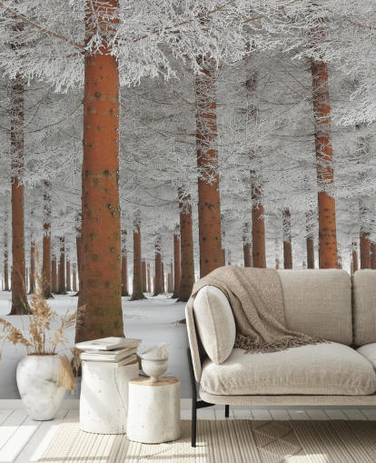 In White Wall Mural Wallpaper