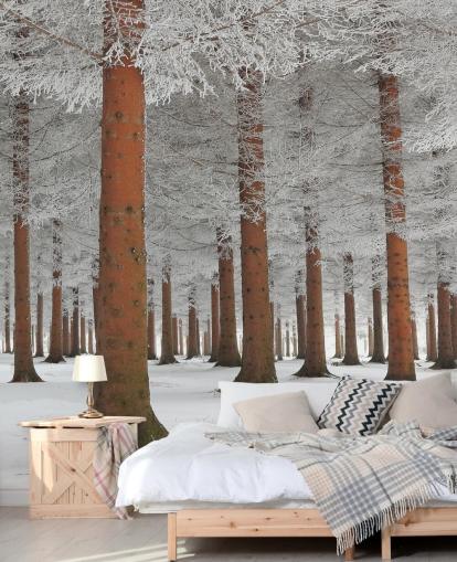 In White Wall Mural Wallpaper