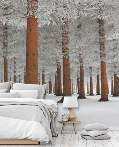 I White Wall Mural Bakgrunn