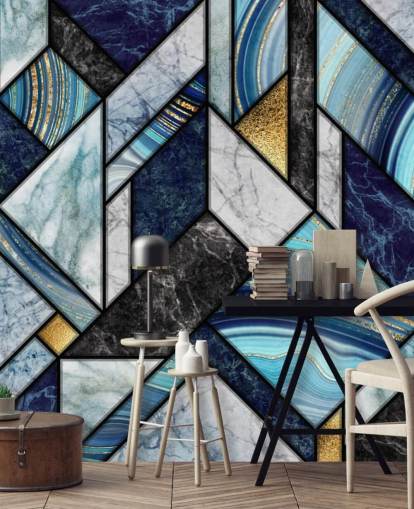 art deco blue marble wallpaper art deco blue marble wallpaper