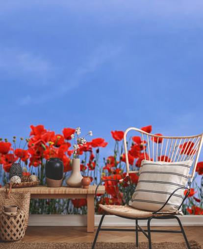 Descargar el fondo de pantalla Red Poppies in a field