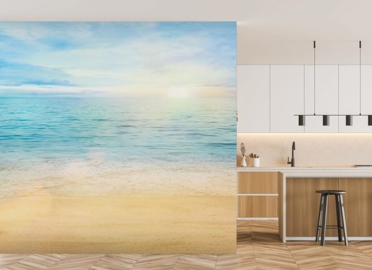  Mural de pared de playa grande mural sala de estar TV fondo de  pantalla casa papel pintado decorativo papel pintado pintado - 78,795.3 in  : Herramientas y Mejoras del Hogar