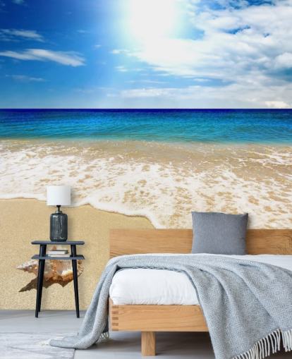 Papel de parede de praia e concha