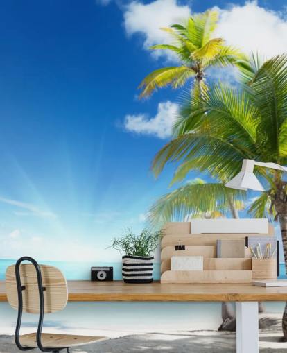 Caribische zee muurschildering