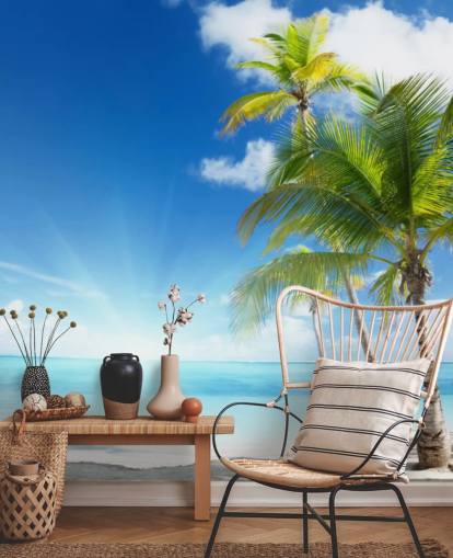 Caribische zee muurschildering