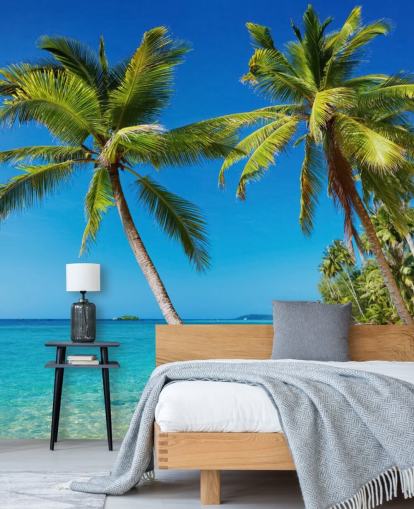 Decorazione murale con spiaggia tropicale