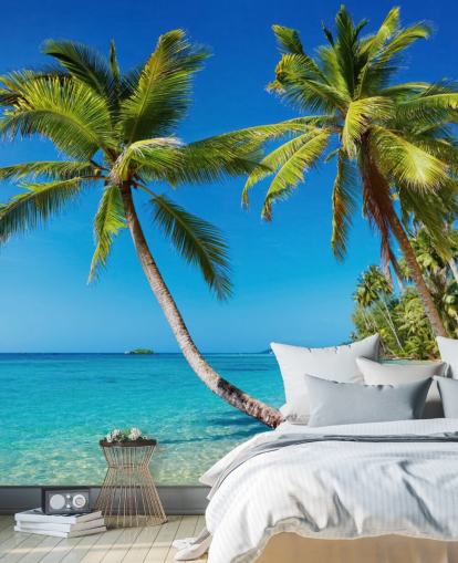 Tropical Beach Muurschildering