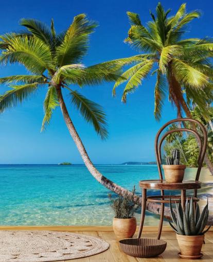 Tropical Beach Mural Tropical Beach Mural