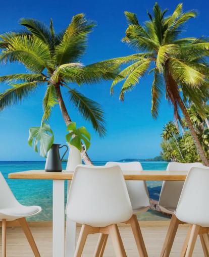 Tropical Beach Muurschildering Tropical Beach Muurschildering