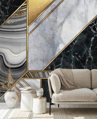 valkoinen ja musta marmori kultaisella geometrisella art deco -taustakuvalla valkoinen ja musta marmori kultaisella geometrisella art deco -taustakuvalla