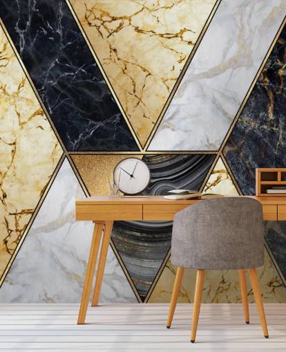 goud, zwart en wit marmer art deco behang goud, zwart en wit marmer art deco behang