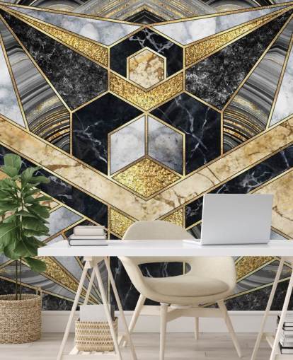 gray and black marble with gold art deco design wallpaper gray and black marble with gold art deco design wallpaper