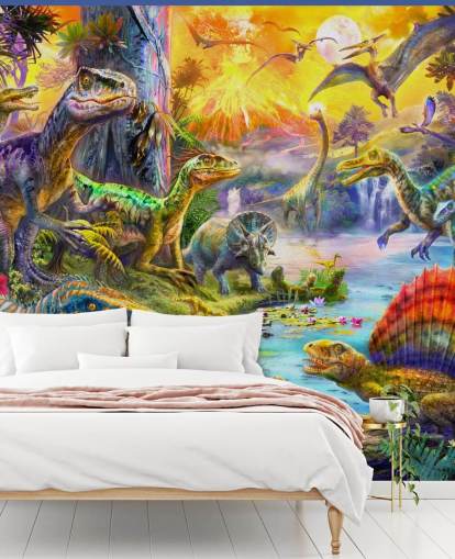ilustración de la tierra de los dinosaurios