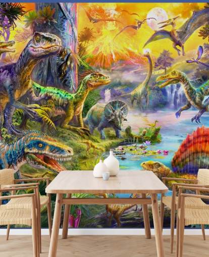 ilustración de la tierra de los dinosaurios