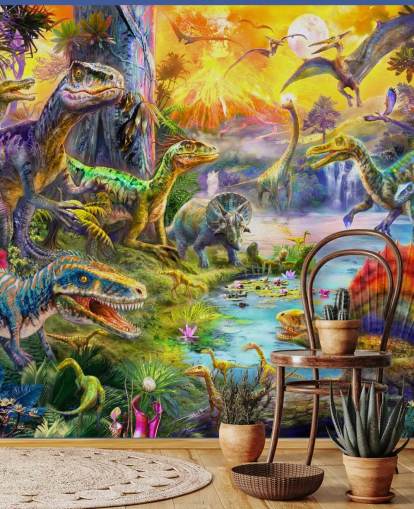 ilustração de terra de dinossauro