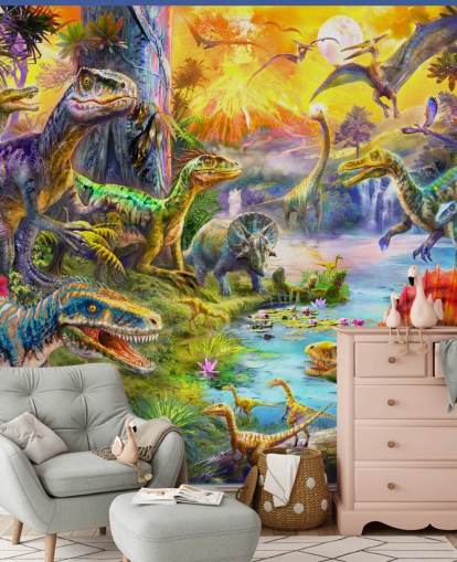 ilustración de la tierra de los dinosaurios ilustración de la tierra de los dinosaurios