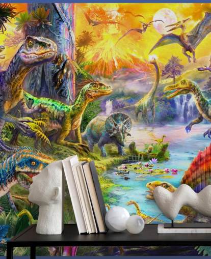 illustration de la terre des dinosaures