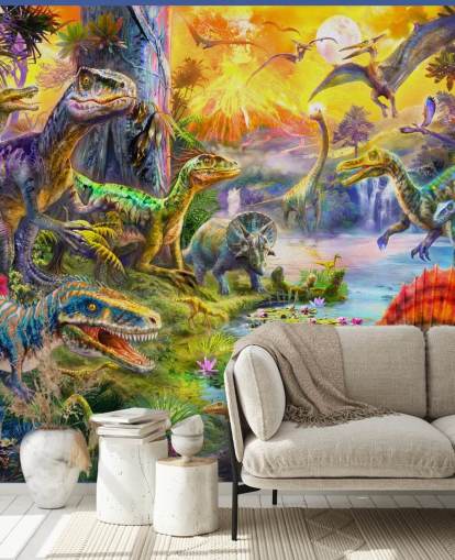 illustration de la terre des dinosaures illustration de la terre des dinosaures