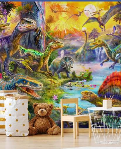 ilustración de la tierra de los dinosaurios