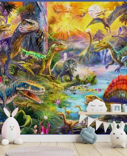 ilustração de terra de dinossauro