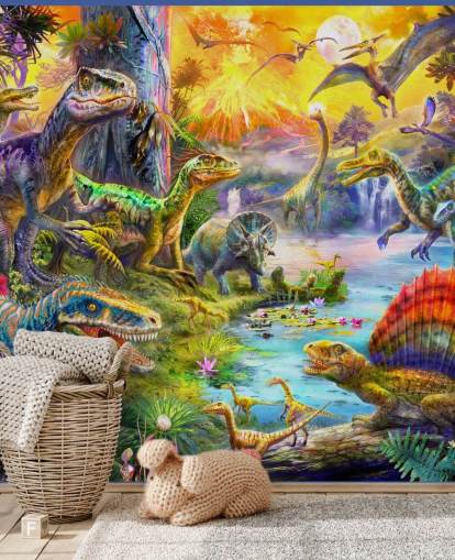 illustrazione della terra dei dinosauri