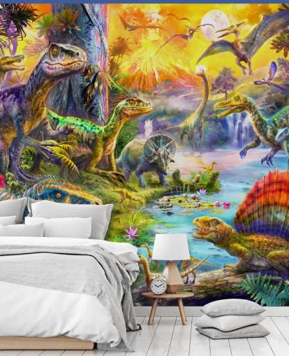 ilustración de la tierra de los dinosaurios