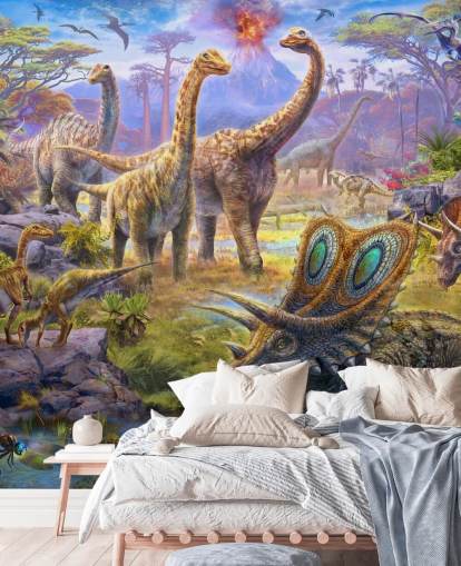 dinosaur landskap tapet dinosaur landskap tapet