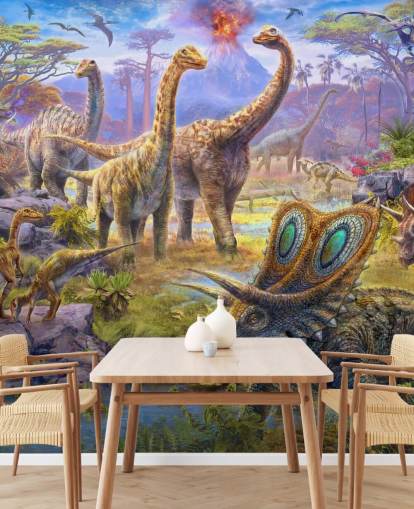 dinosaur landscape wallpaper