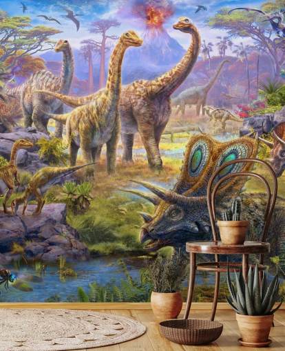dinosaur landscape wallpaper