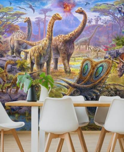 dinosaur landscape wallpaper
