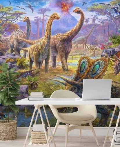 dinosaur landscape wallpaper