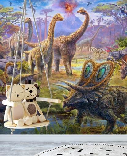 dinosaur landscape wallpaper