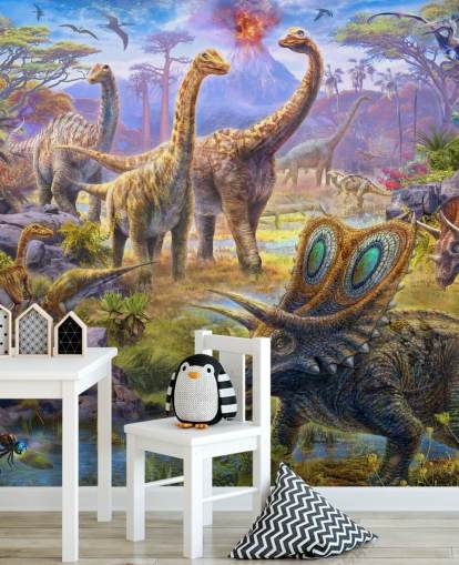 Dinosaurier-Landschaftstapete