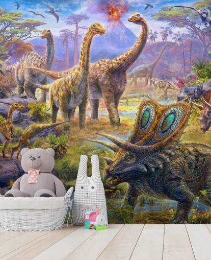 dinosaur landscape wallpaper