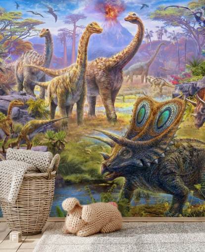 dinosaur landscape wallpaper