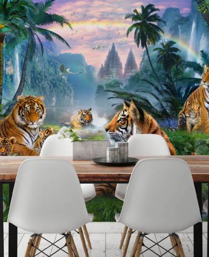 tigers lazing in a jungle wallpaper tigers lazing in a jungle wallpaper