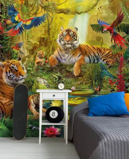 tiger djungel tapet