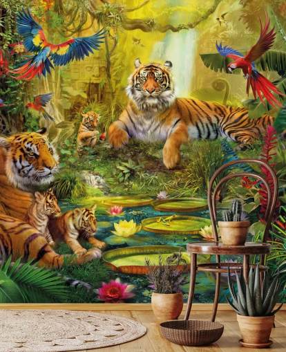 tiger jungle wallpaper tiger jungle wallpaper