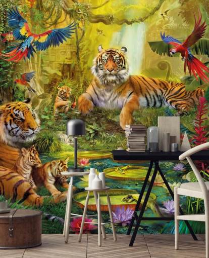 tiger jungle wallpaper