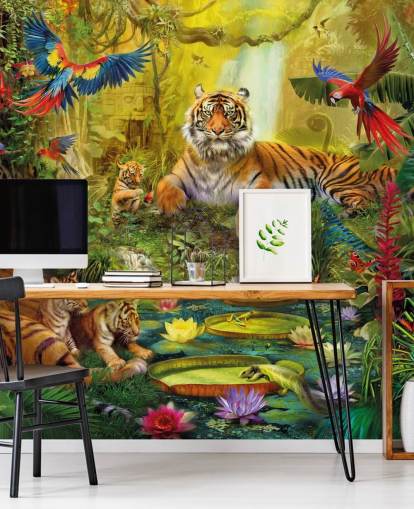 tiger jungle wallpaper