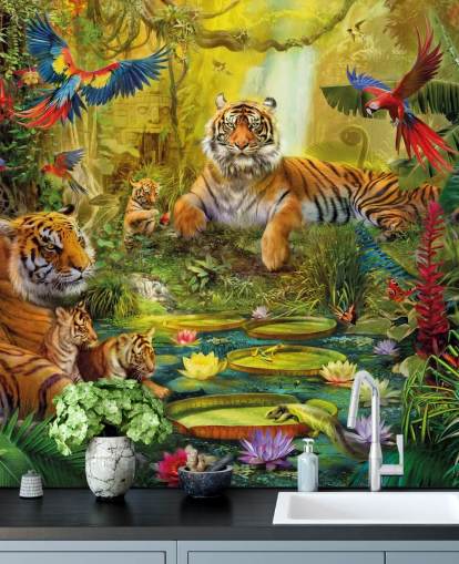 tiger jungle wallpaper tiger jungle wallpaper