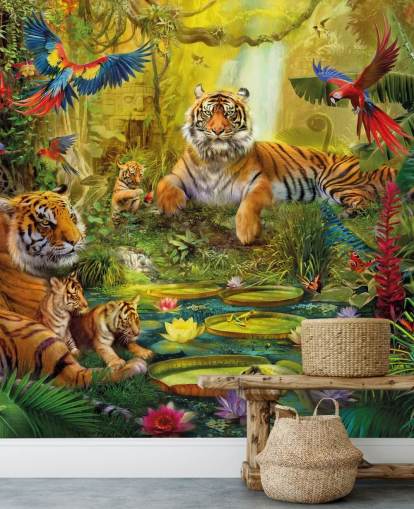 tiger jungle wallpaper