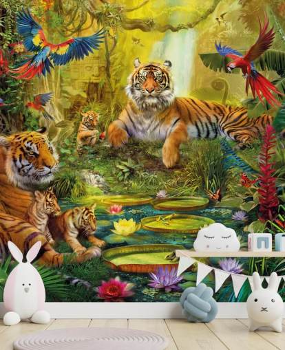 tiger jungle behang