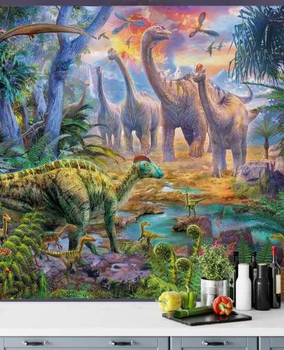 dinosaurios alejándose del fondo de pantalla del volcán dinosaurios alejándose del fondo de pantalla del volcán