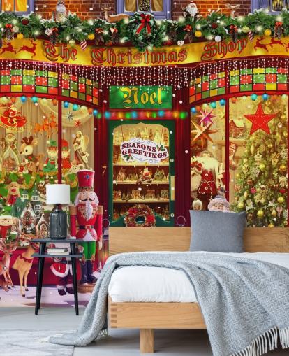 christmas shop front wallpaper