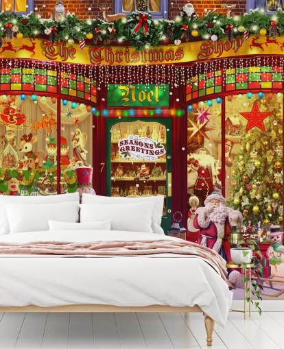 christmas shop front wallpaper